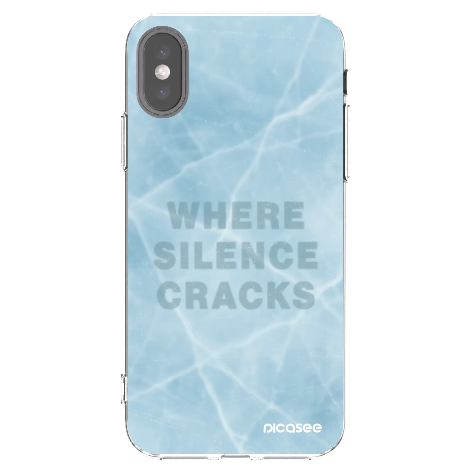 Picasee Apple iPhone X/XS Hülle - Transparentes Silikon - SILENCE