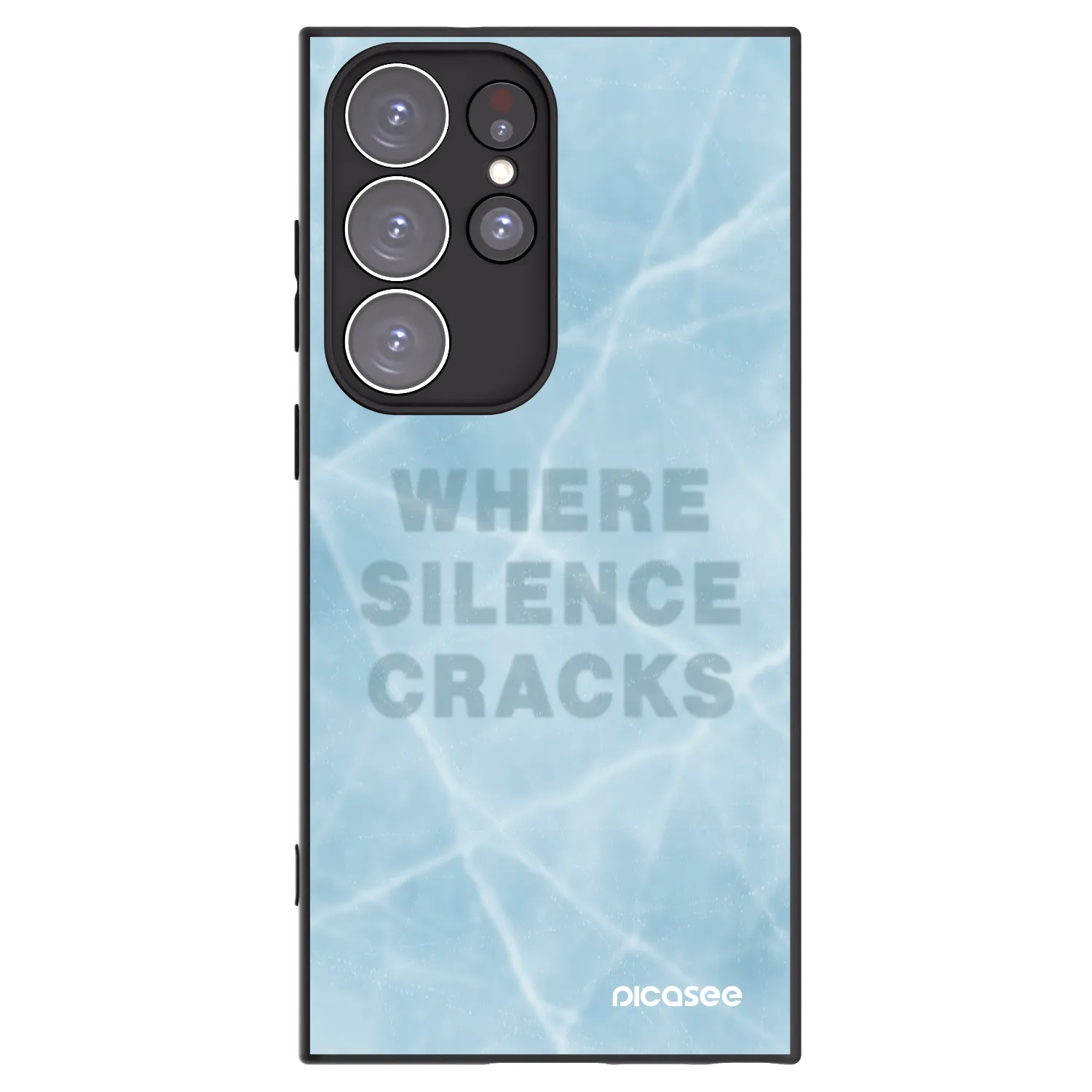 Picasee Samsung Galaxy S23 Ultra 5G Hülle - Schwarzes Silikon - SILENCE