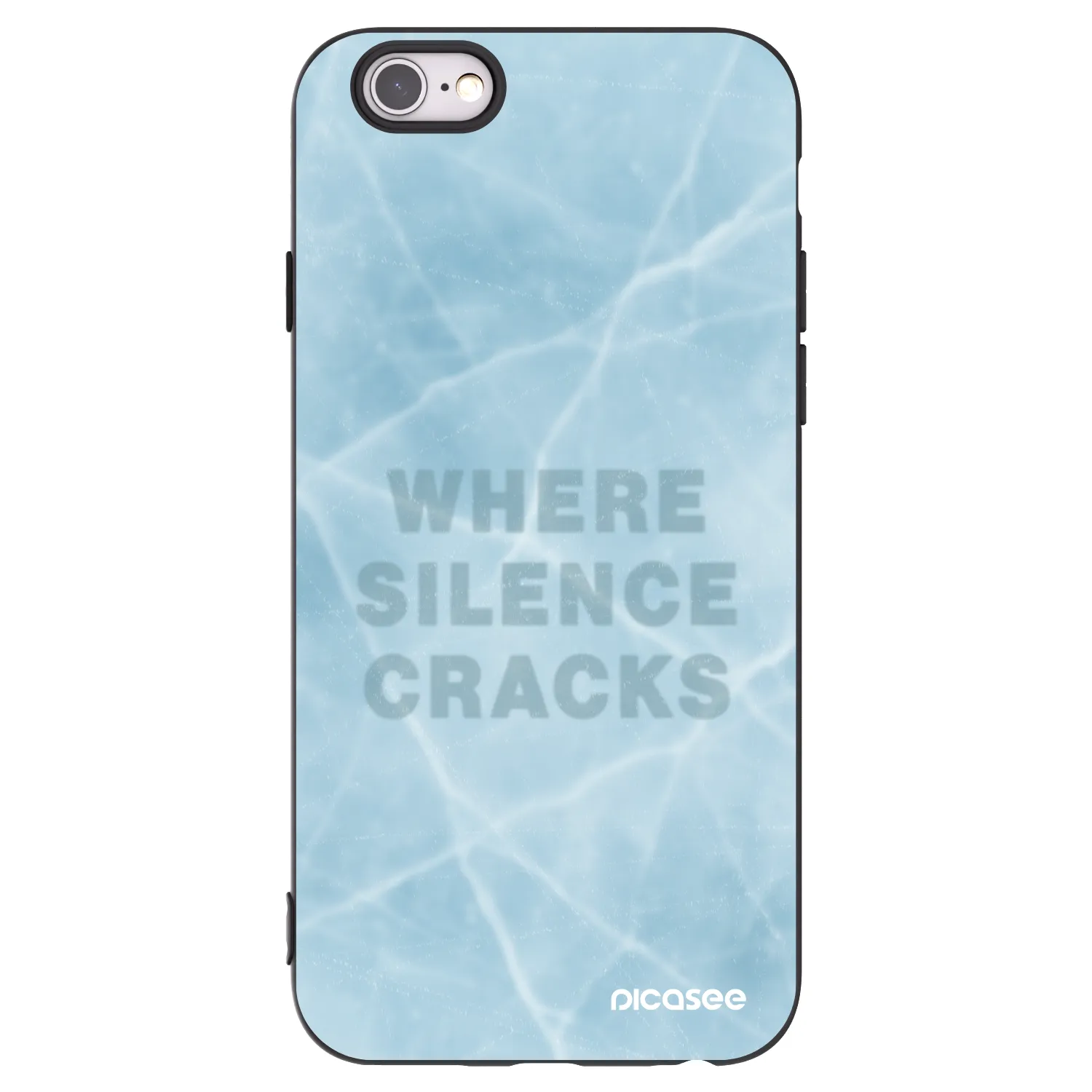 Picasee Apple iPhone 6/6S Hülle - Schwarzes Silikon - SILENCE