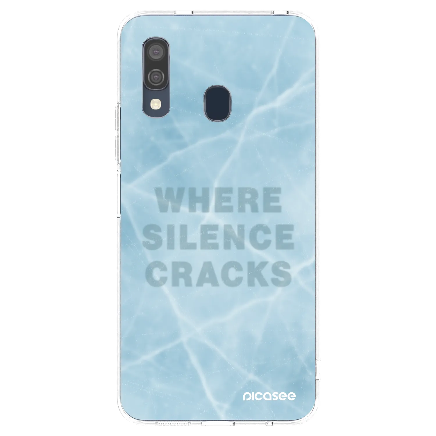 Picasee Samsung Galaxy A40 A405F Hülle - Transparentes Silikon - SILENCE