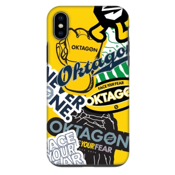Hülle für Apple iPhone XS Max - OKTAGON - Logo Archive