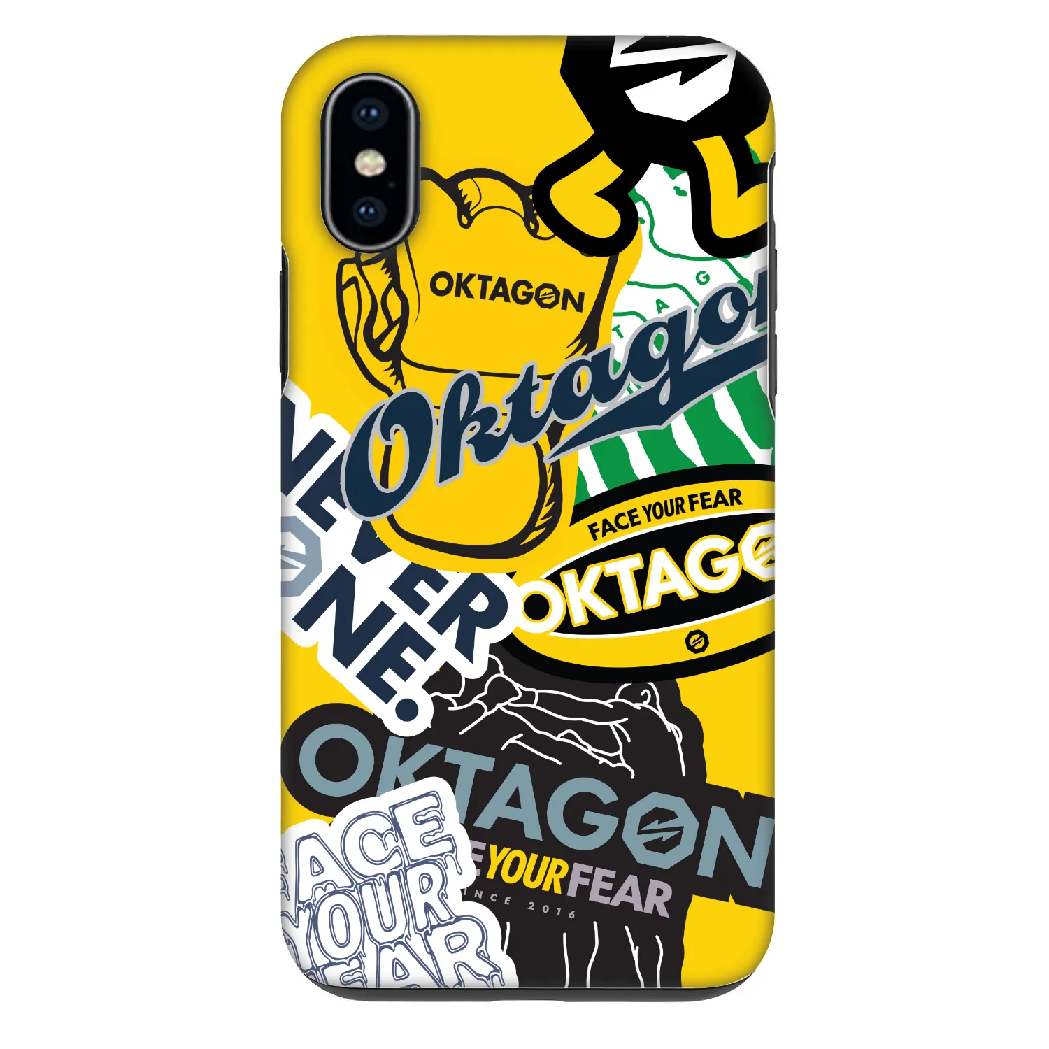 Picasee Fashion Case für Apple iPhone X/XS - OKTAGON - Logo Archive