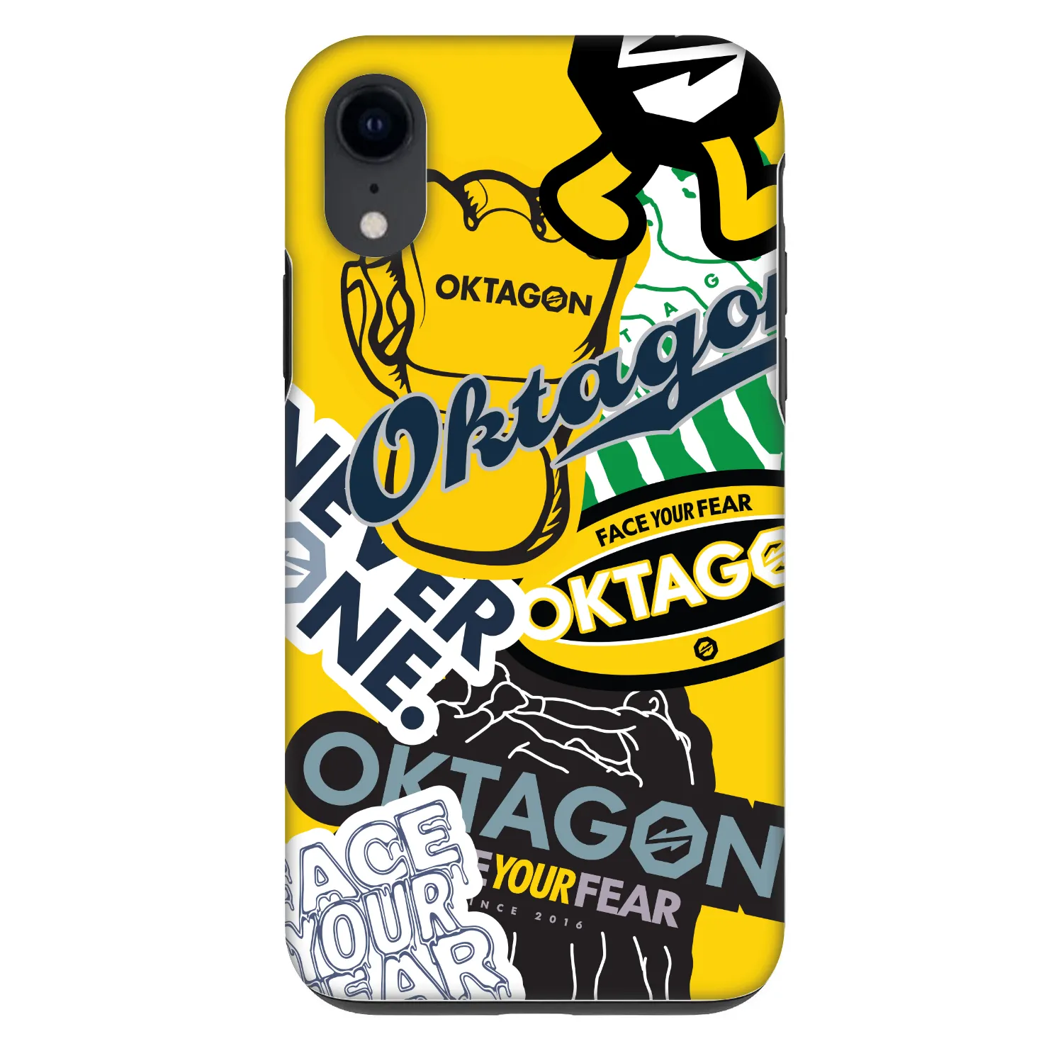 Picasee Fashion Case für Apple iPhone XR - OKTAGON - Logo Archive
