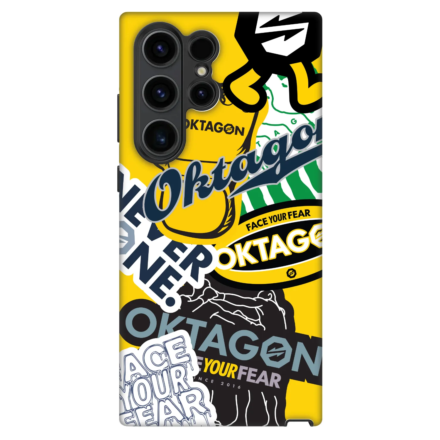 Picasee Fashion Case für Samsung Galaxy S22 Ultra 5G - OKTAGON - Logo Archive