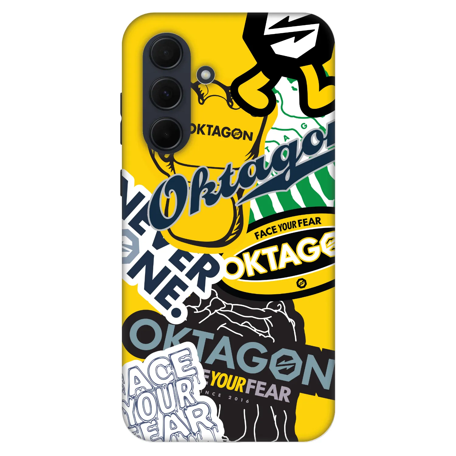 Picasee Fashion Case für Samsung Galaxy A35 5G A356B - OKTAGON - Logo Archive