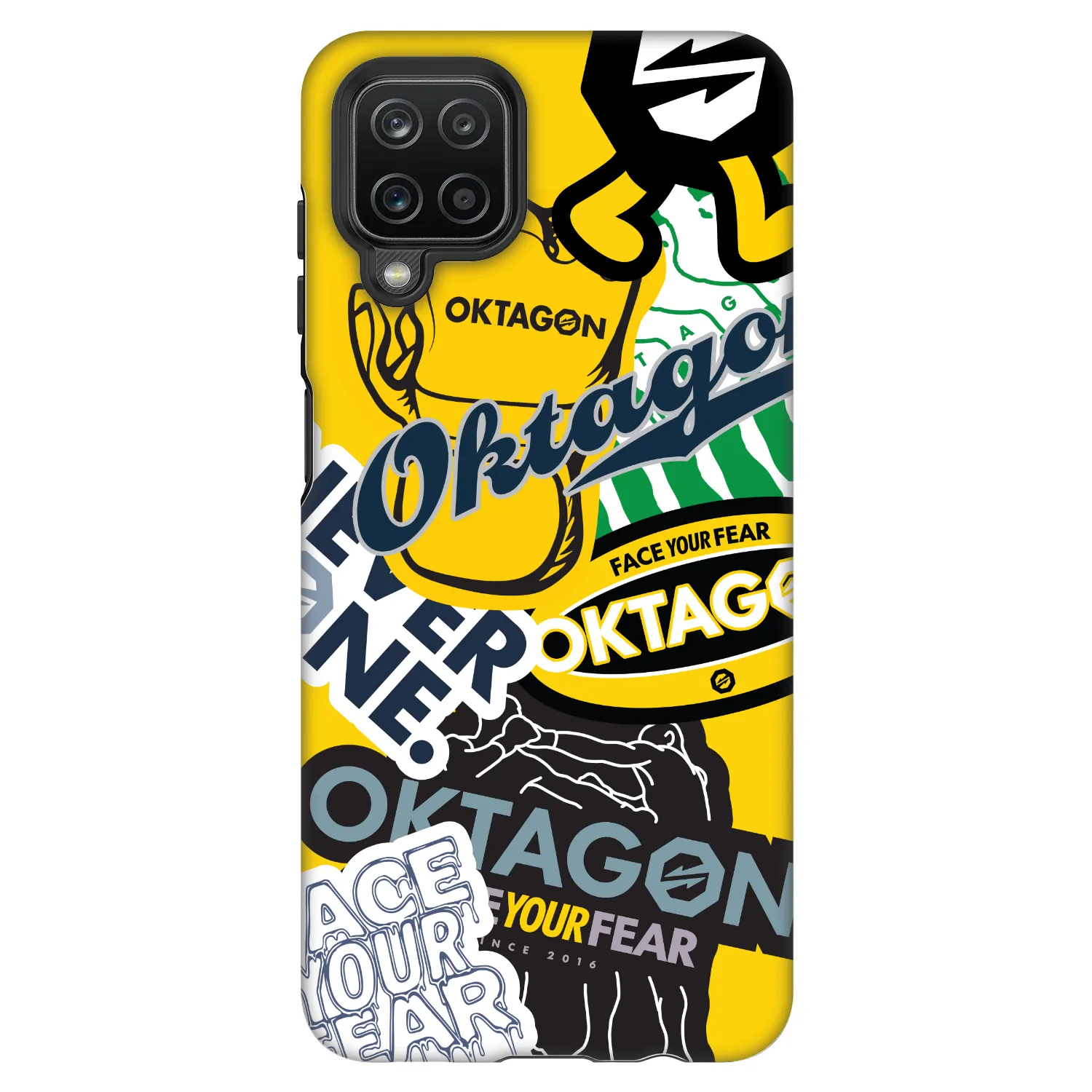 Picasee Fashion Case für Samsung Galaxy A12 A125F - OKTAGON - Logo Archive