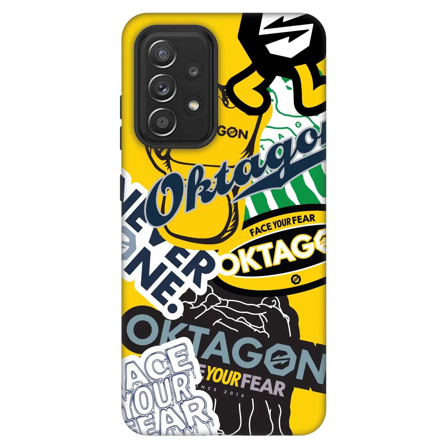 Picasee Fashion Case für Samsung Galaxy A52 5G A525F - OKTAGON - Logo Archive