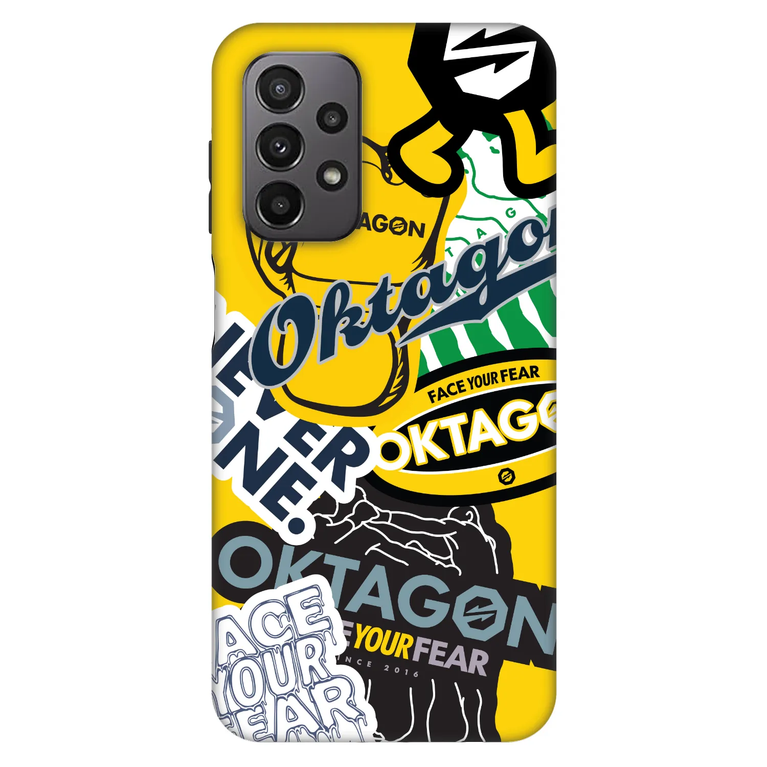 Picasee Fashion Case für Samsung Galaxy A23 A235F 4G - OKTAGON - Logo Archive