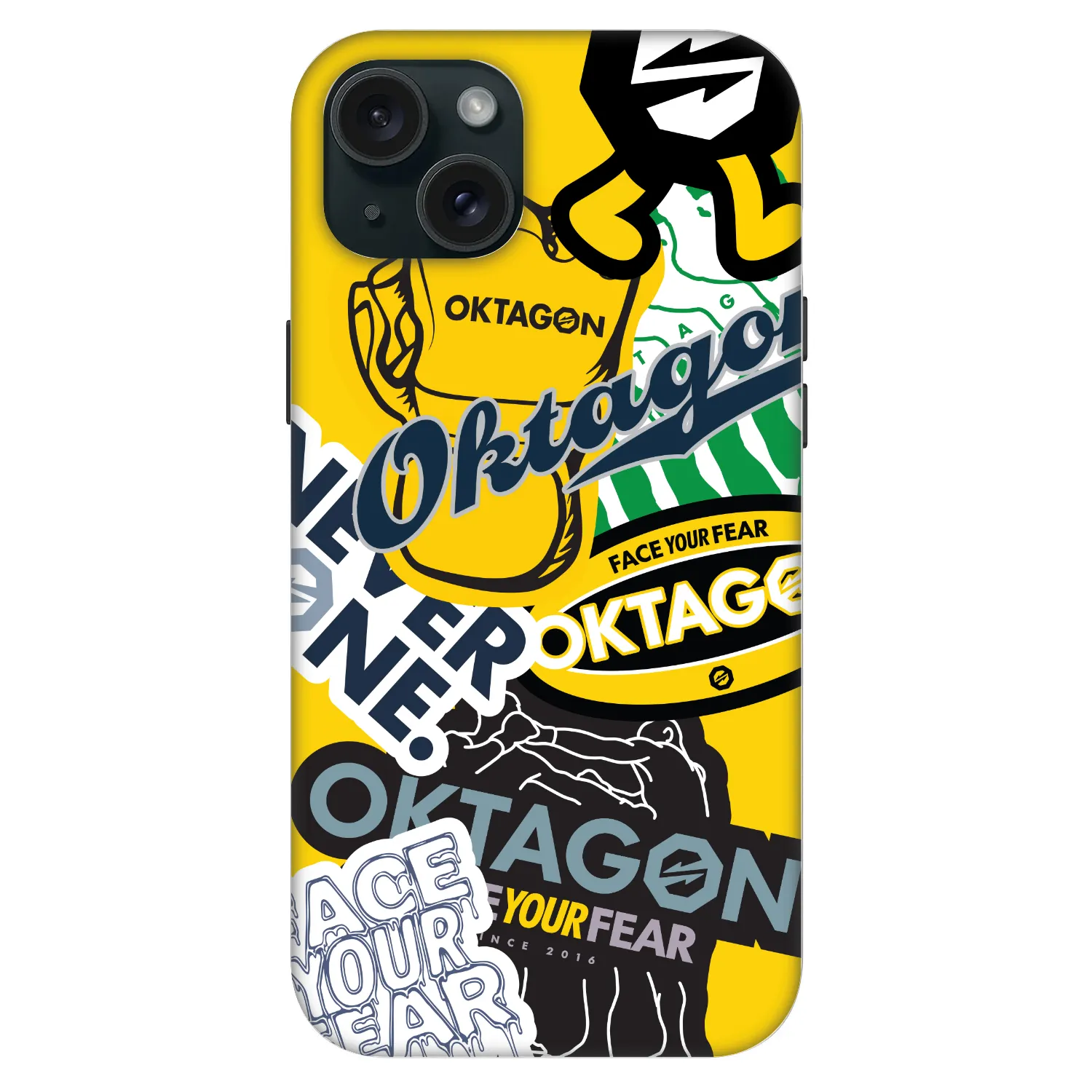 Picasee Fashion Case MagSafe für Apple iPhone 15 Plus - OKTAGON - Logo Archive