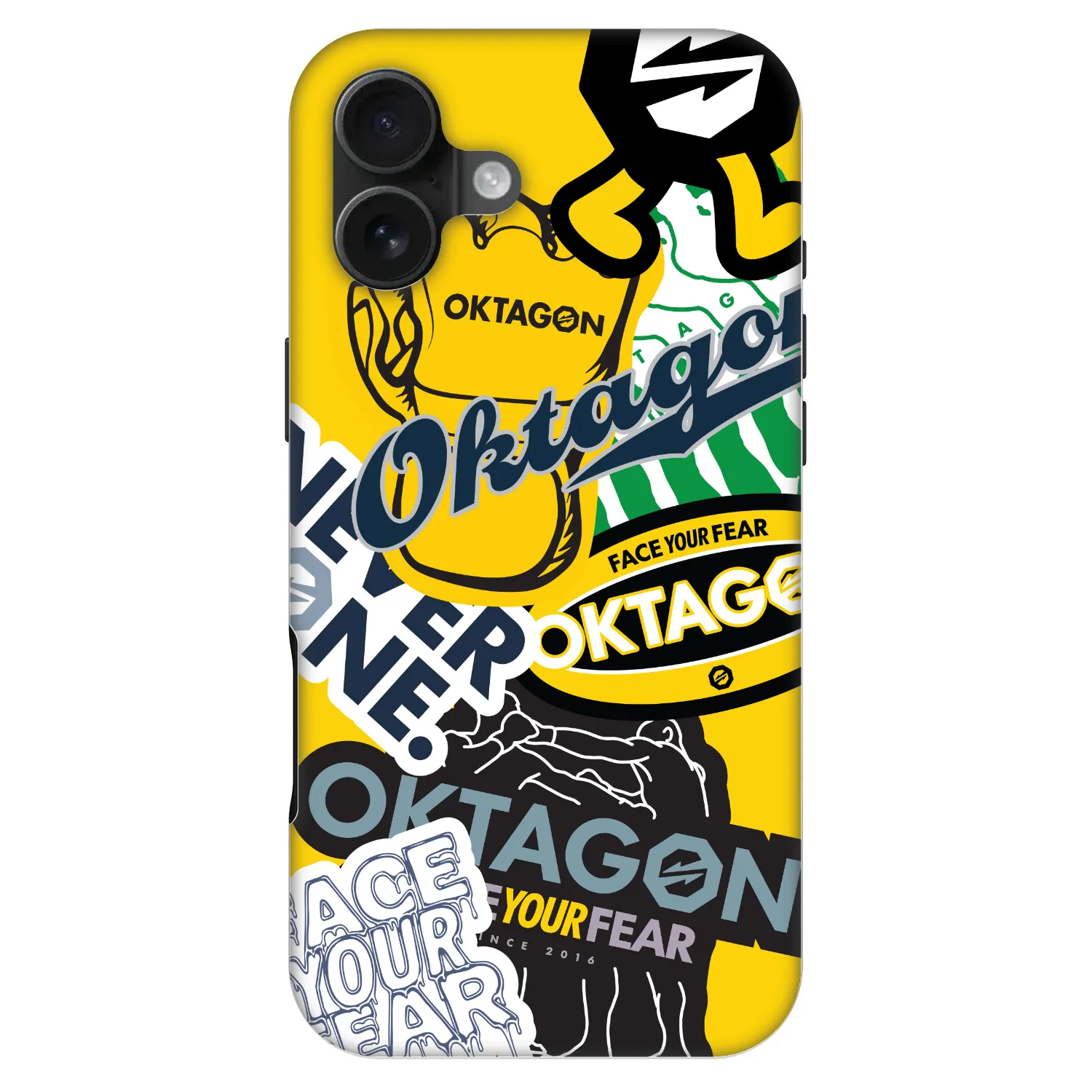 Picasee Fashion Case MagSafe für Apple iPhone 16 Plus - OKTAGON - Logo Archive