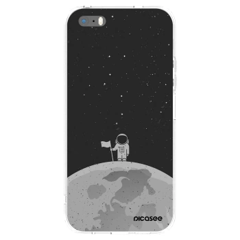 Picasee Apple iPhone 5/5S/SE Hülle - Transparentes Silikon - Astronaut