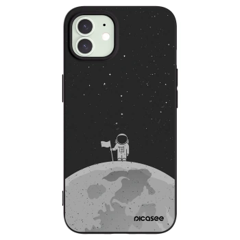 Picasee Apple iPhone 12 Hülle - Schwarzes Silikon - Astronaut