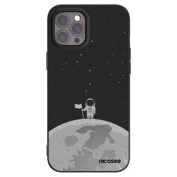 Picasee Apple iPhone 12 Pro Max Hülle - Schwarzes Silikon - Astronaut