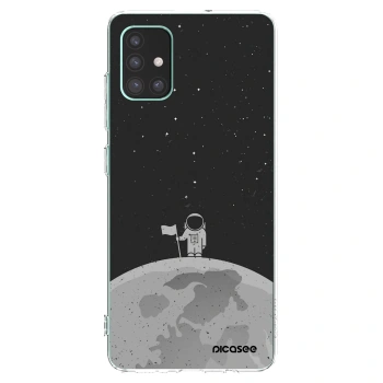 Picasee Samsung Galaxy M51 M515F Hülle - Transparentes Silikon - Astronaut