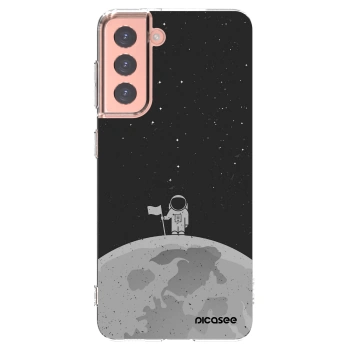 Picasee Samsung Galaxy S21 5G G991B Hülle - Transparentes Silikon - Astronaut