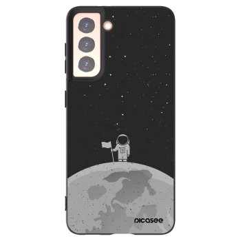 Picasee Samsung Galaxy S21 5G G991B Hülle - Schwarzes Silikon - Astronaut