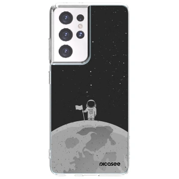 Picasee Samsung Galaxy S21 Ultra 5G G998B Hülle - Transparentes Silikon - Astronaut