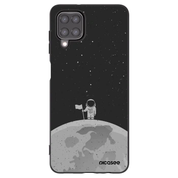 Picasee Samsung Galaxy M12 M127F Hülle - Schwarzes Silikon - Astronaut