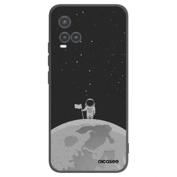 Picasee Vivo Y33s Hülle - Schwarzes Silikon - Astronaut