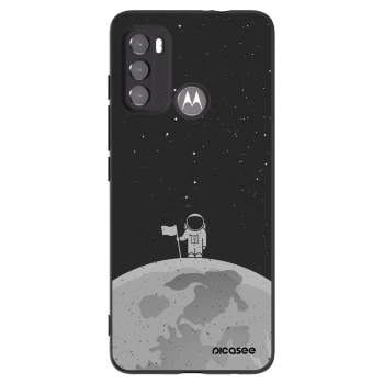 Picasee Motorola Moto G60 Hülle - Schwarzes Silikon - Astronaut