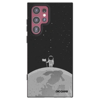 Picasee Samsung Galaxy S22 Ultra 5G Hülle - Schwarzes Silikon - Astronaut