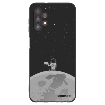 Picasee Samsung Galaxy A13 4G A135 Hülle - Schwarzes Silikon - Astronaut