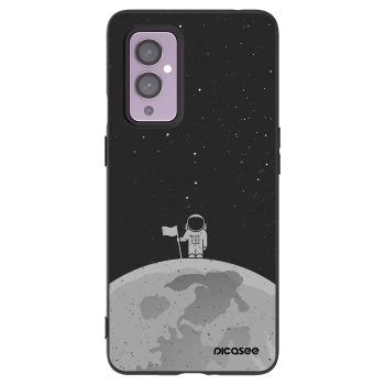 Picasee OnePlus 9 Hülle - Schwarzes Silikon - Astronaut