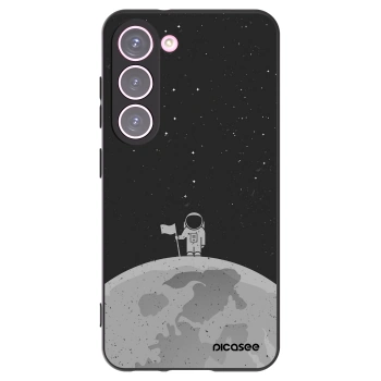 Picasee Samsung Galaxy S23 5G Hülle - Schwarzes Silikon - Astronaut