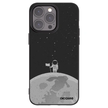 Picasee Apple iPhone 15 Pro Max Hülle - Schwarzes Silikon - Astronaut