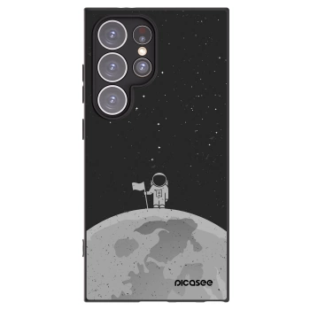 Picasee Samsung Galaxy S24 Ultra S928B 5G Hülle - Schwarzes Silikon - Astronaut