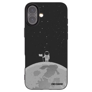 Picasee Apple iPhone 16 Plus Hülle - Schwarzes Silikon - Astronaut