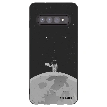 Picasee Samsung Galaxy S10 G973 Hülle - Schwarzes Silikon - Astronaut