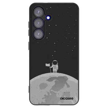 Picasee Samsung Galaxy S25 5G Hülle - Schwarzes Silikon - Astronaut