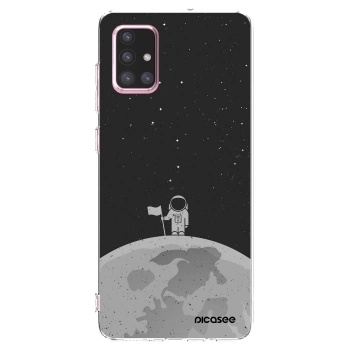 Picasee Samsung Galaxy A71 A715F Hülle - Transparentes Silikon - Astronaut