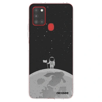 Picasee Samsung Galaxy A21s Hülle - Transparentes Silikon - Astronaut