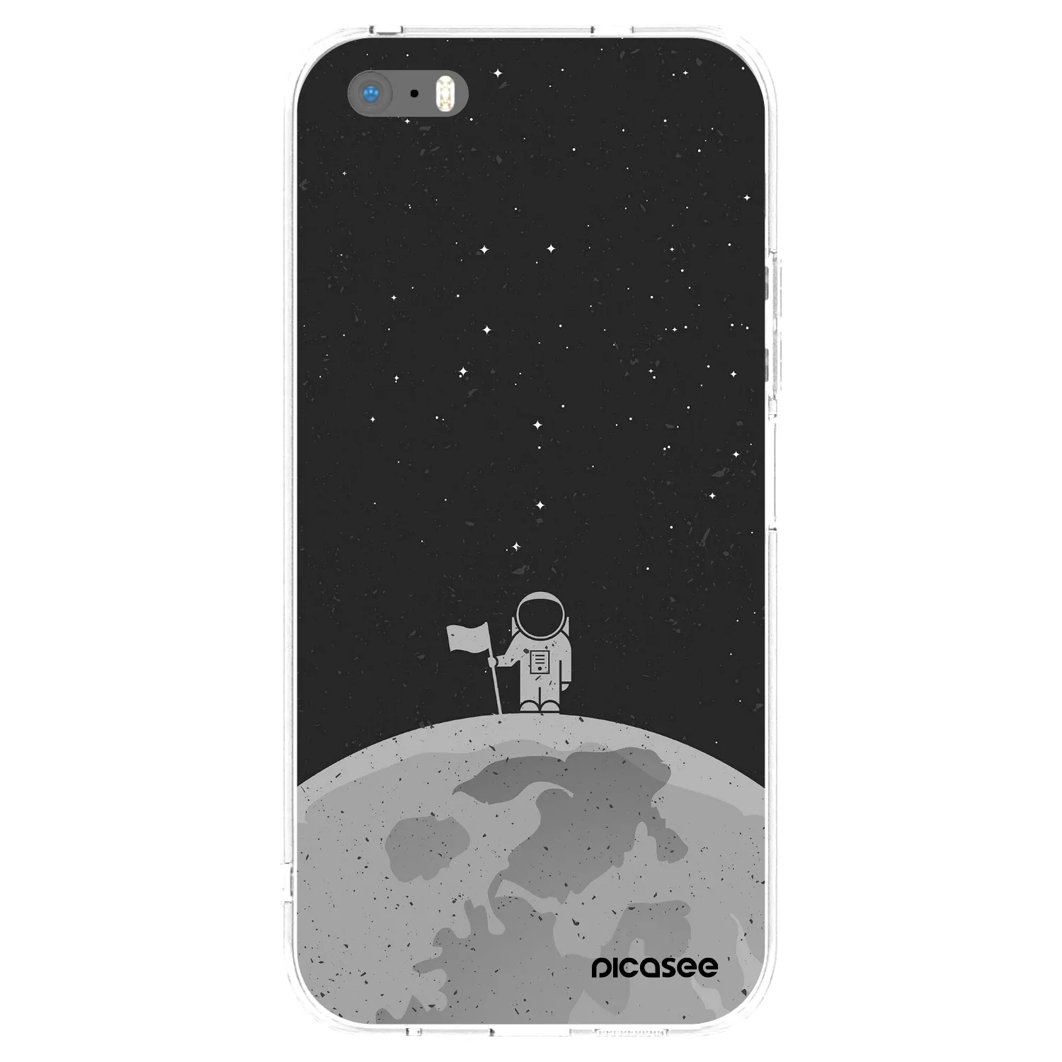 Picasee Apple iPhone 5/5S/SE Hülle - Transparentes Silikon - Astronaut
