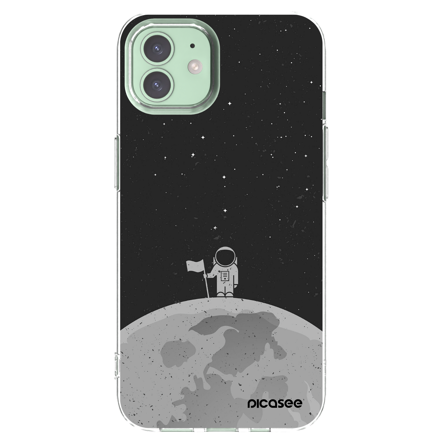 Picasee Apple iPhone 12 Hülle - Transparentes Silikon - Astronaut