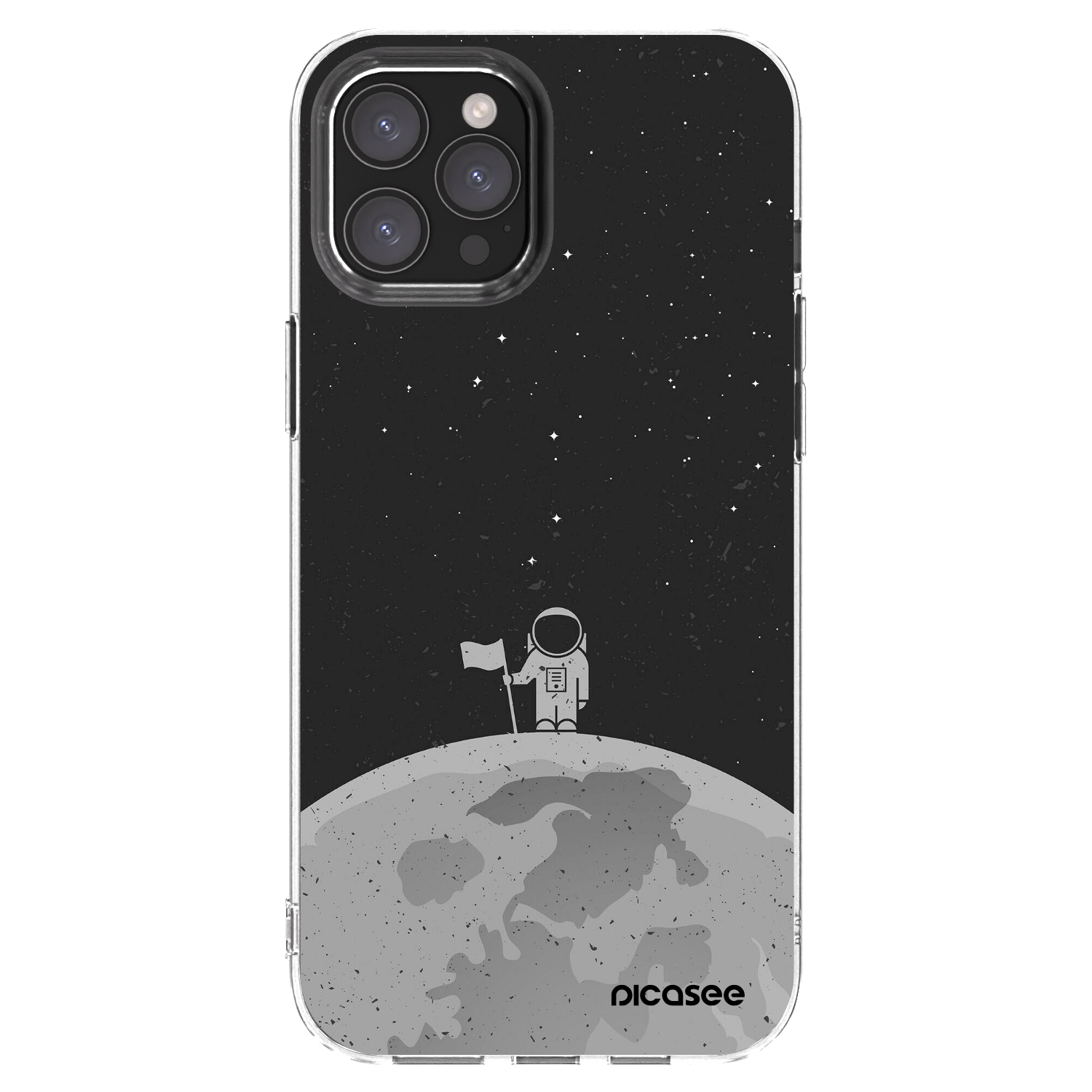Picasee Apple iPhone 12 Pro Max Hülle - Transparentes Silikon - Astronaut
