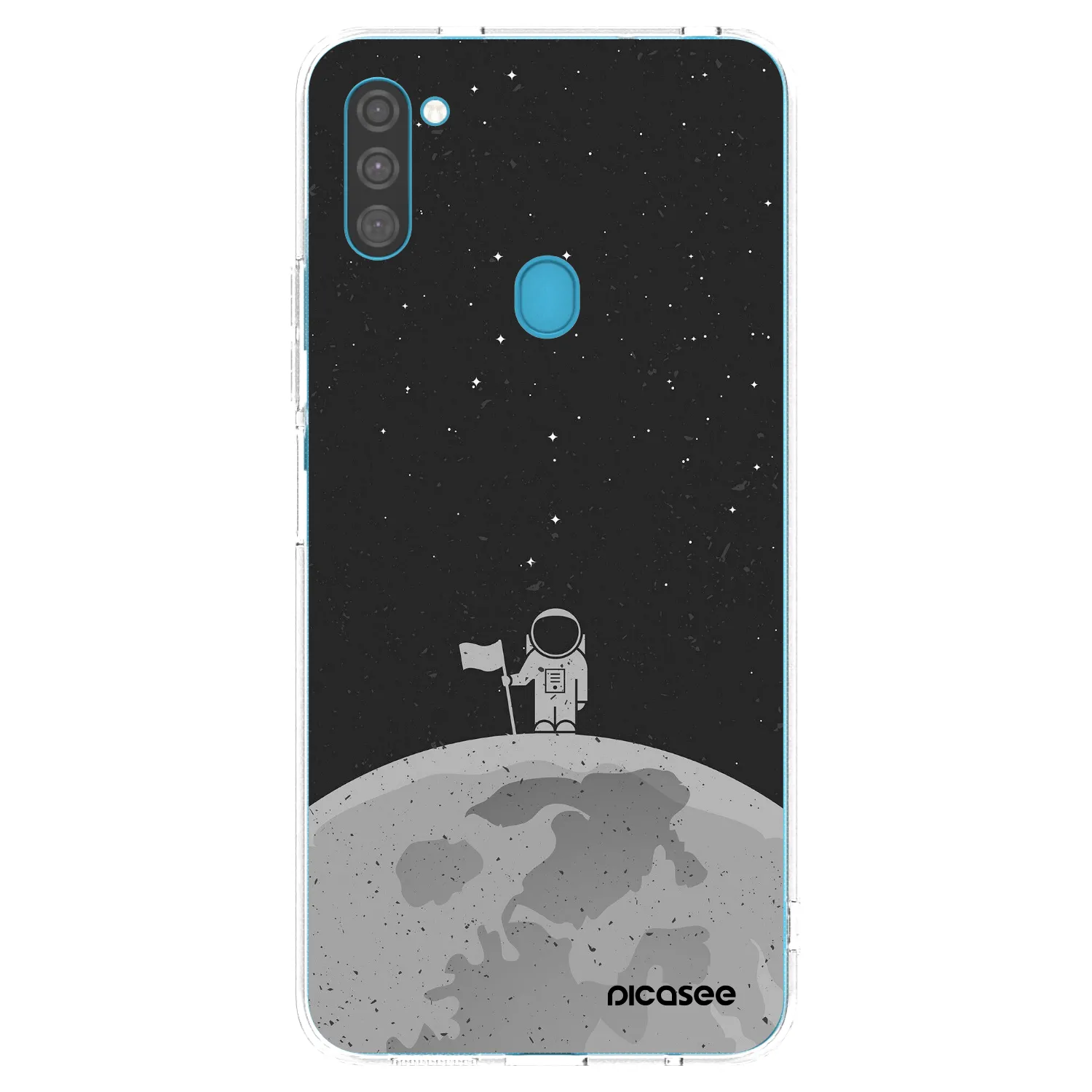 Picasee Samsung Galaxy M11 Hülle - Transparentes Silikon - Astronaut