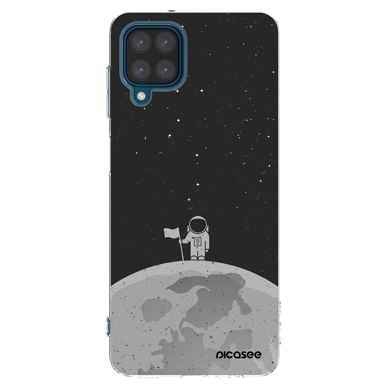 Picasee Samsung Galaxy A12 A125F Hülle - Transparentes Silikon - Astronaut