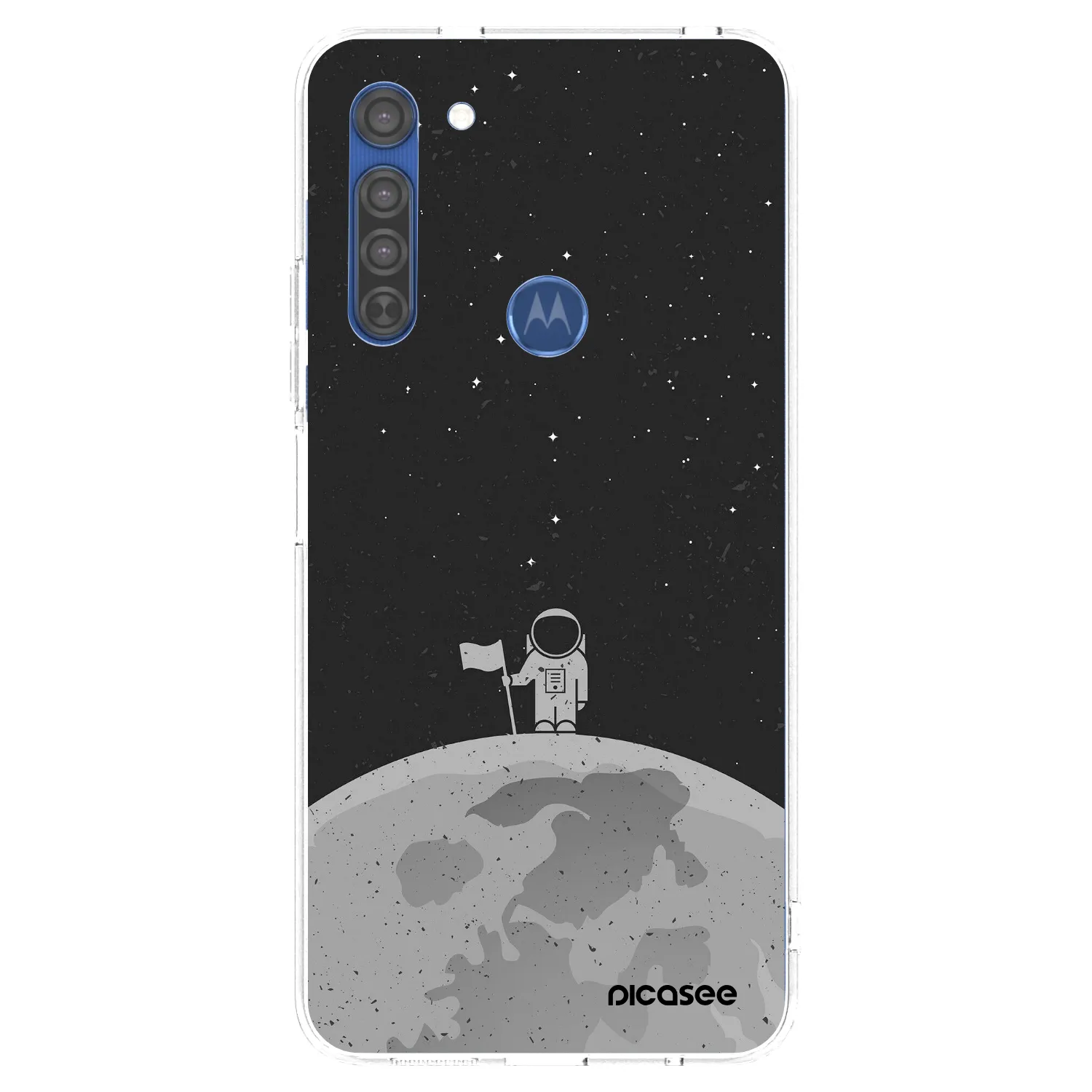 Picasee Motorola Moto G8 Hülle - Transparentes Silikon - Astronaut