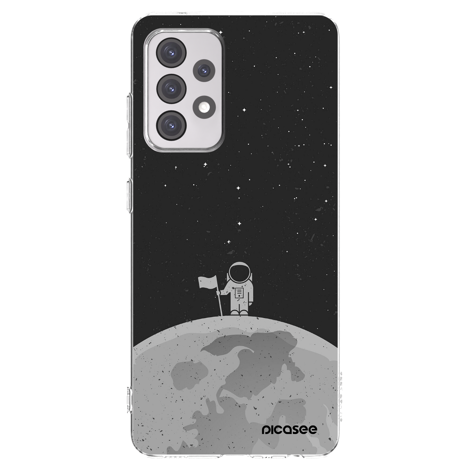 Picasee Samsung Galaxy A52 5G A525F Hülle - Transparentes Silikon - Astronaut