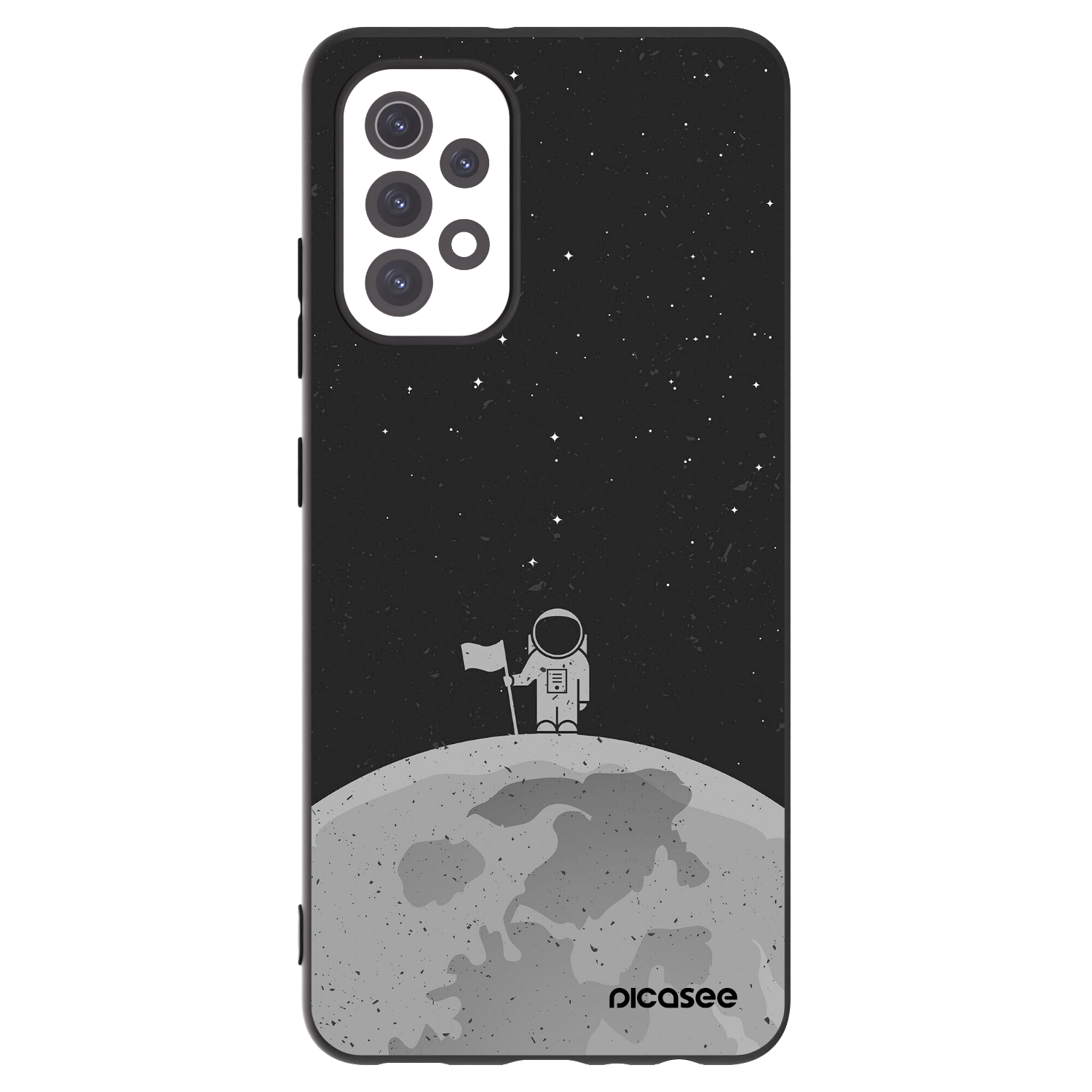Picasee Samsung Galaxy A32 5G A326B Hülle - Schwarzes Silikon - Astronaut