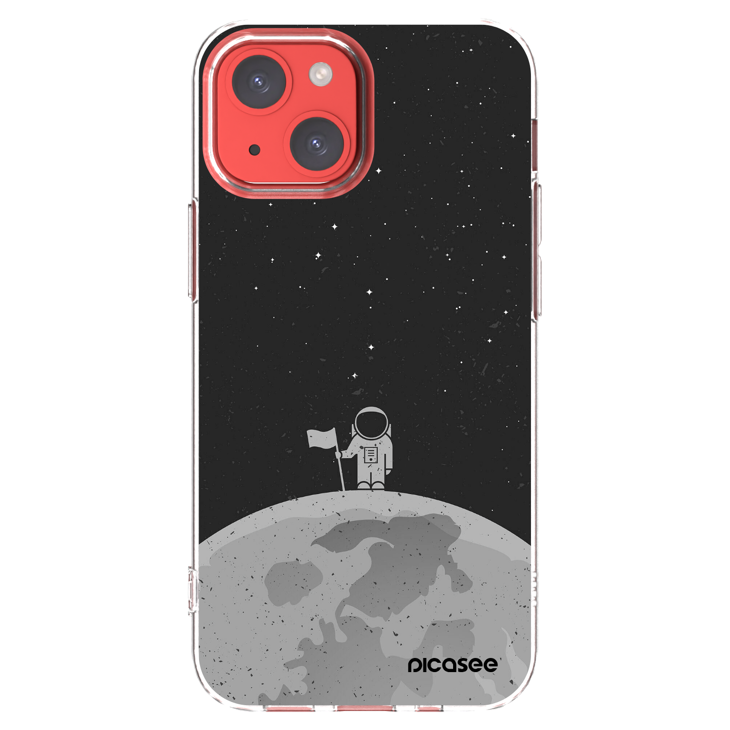 Picasee Apple iPhone 13 mini Hülle - Transparentes Silikon - Astronaut
