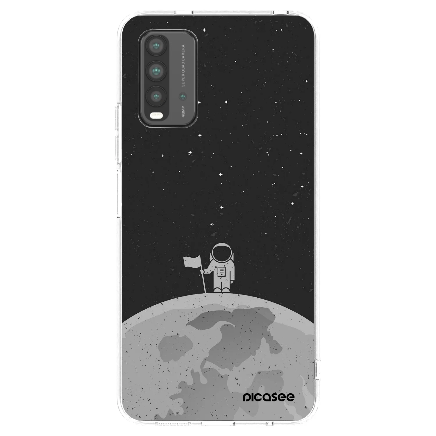 Picasee Xiaomi Redmi 9T Hülle - Schwarzes Silikon - Astronaut