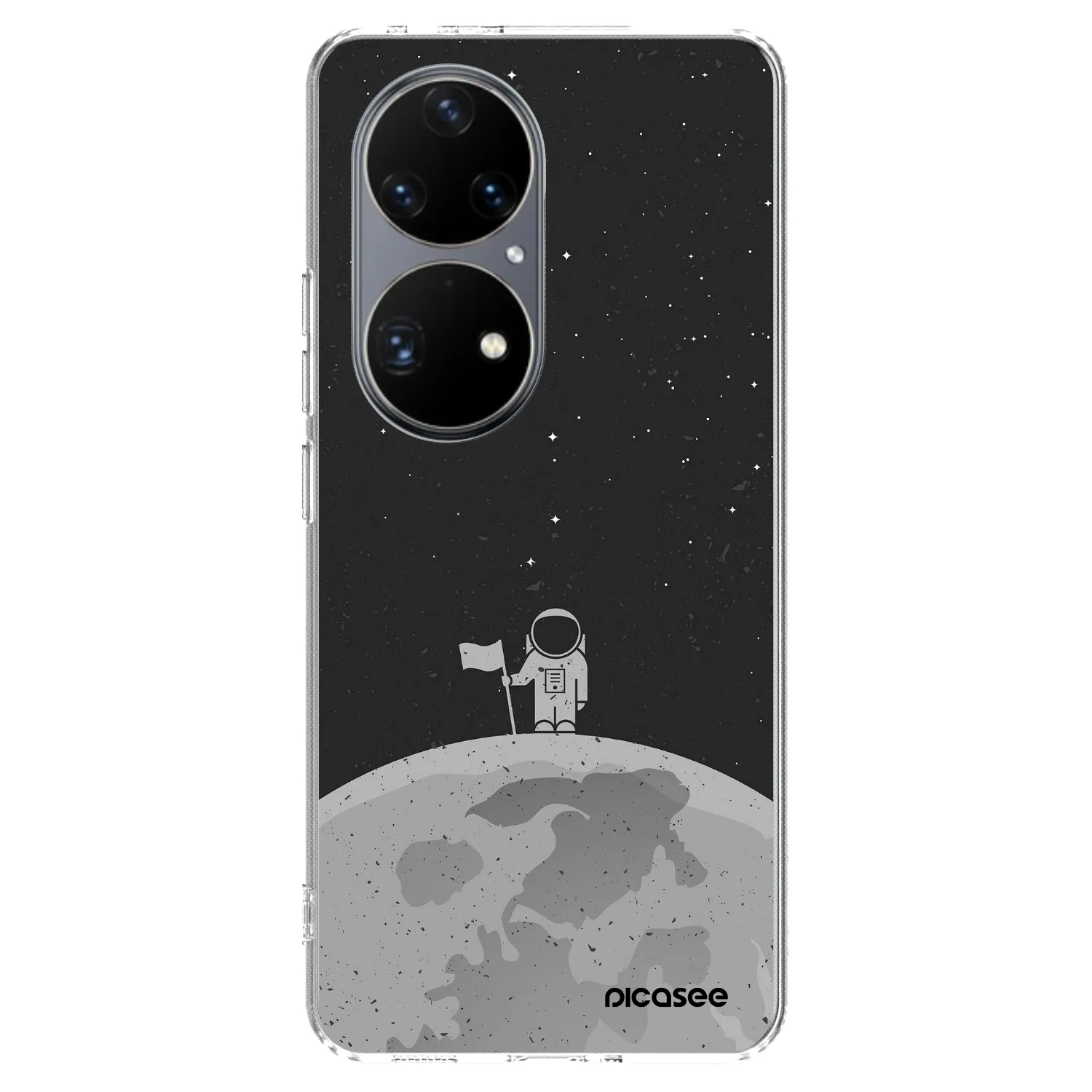 Picasee Huawei P50 Hülle - Transparentes Silikon - Astronaut