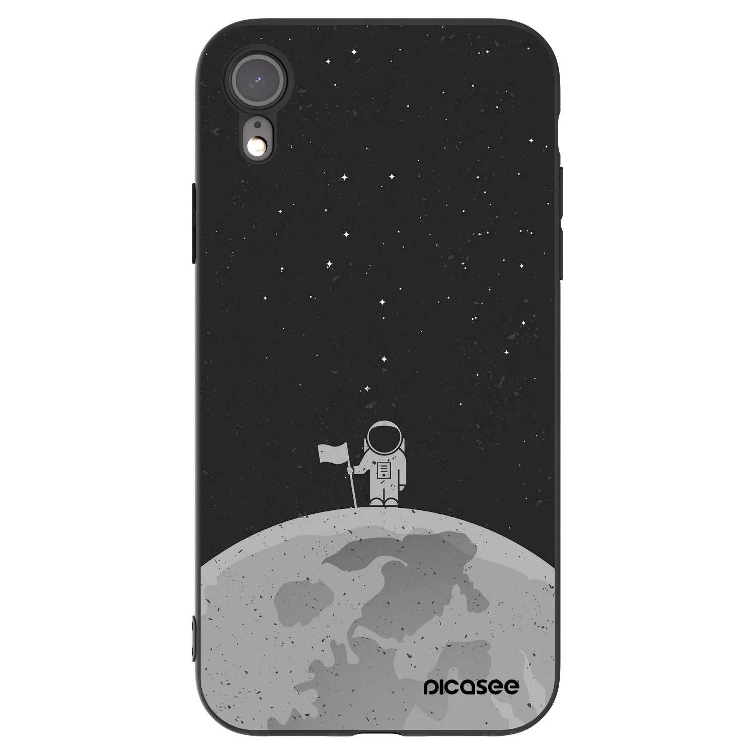 Picasee Apple iPhone XR Hülle - Schwarzes Silikon - Astronaut