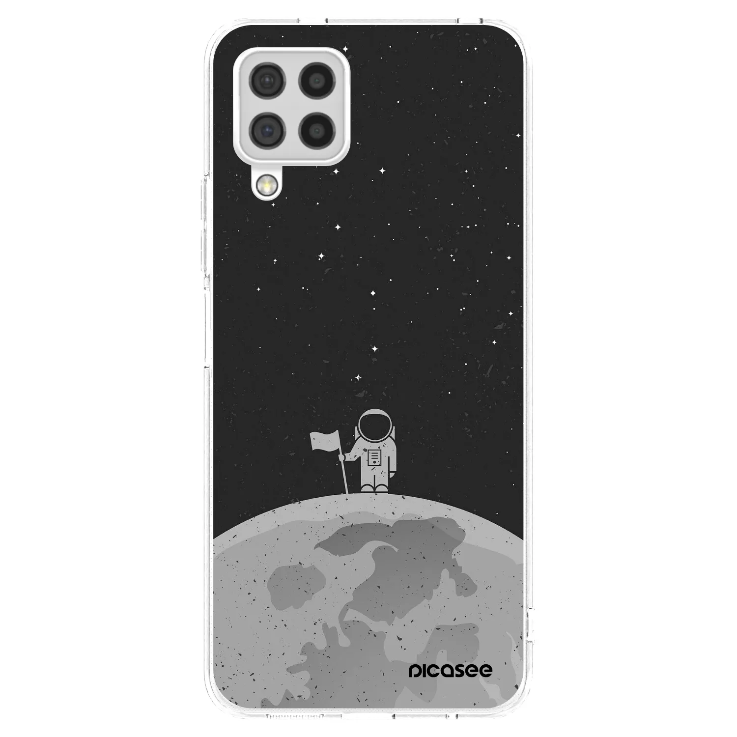 Picasee Samsung Galaxy A22 A225F 4G Hülle - Transparentes Silikon - Astronaut