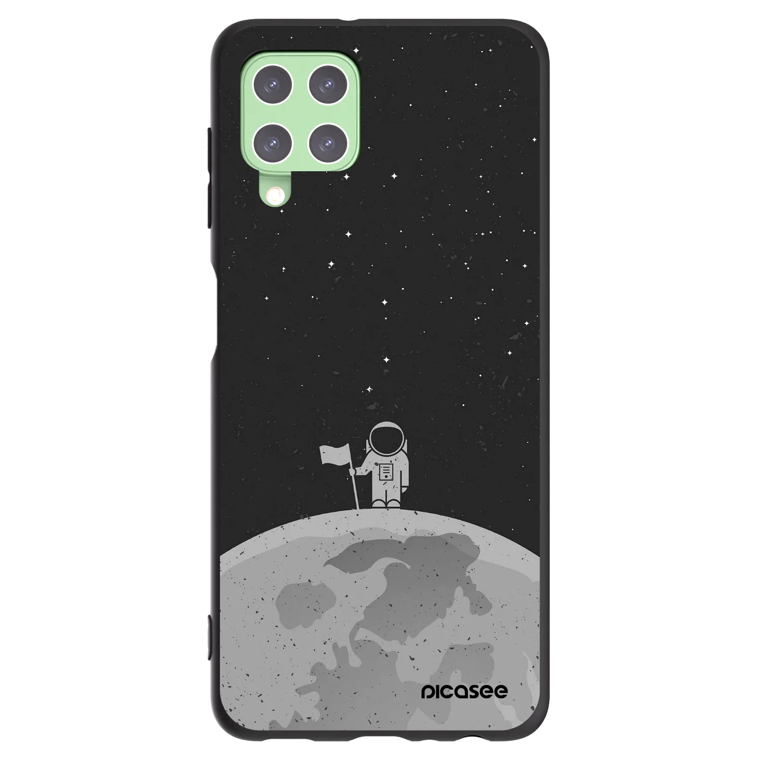 Picasee Samsung Galaxy A22 A225F 4G Hülle - Schwarzes Silikon - Astronaut