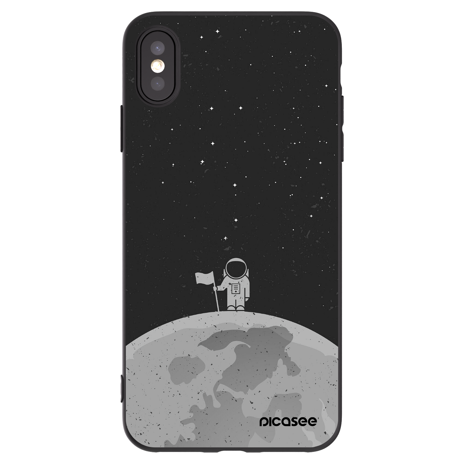 Picasee Apple iPhone XS Max Hülle - Schwarzes Silikon - Astronaut